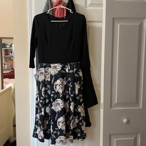 Black floral dress